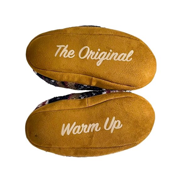 Fair Isle Teddy Fleece Slippers Women’s 9-10 — Cozy Sherpa Closed Back - Picture 6 of 11